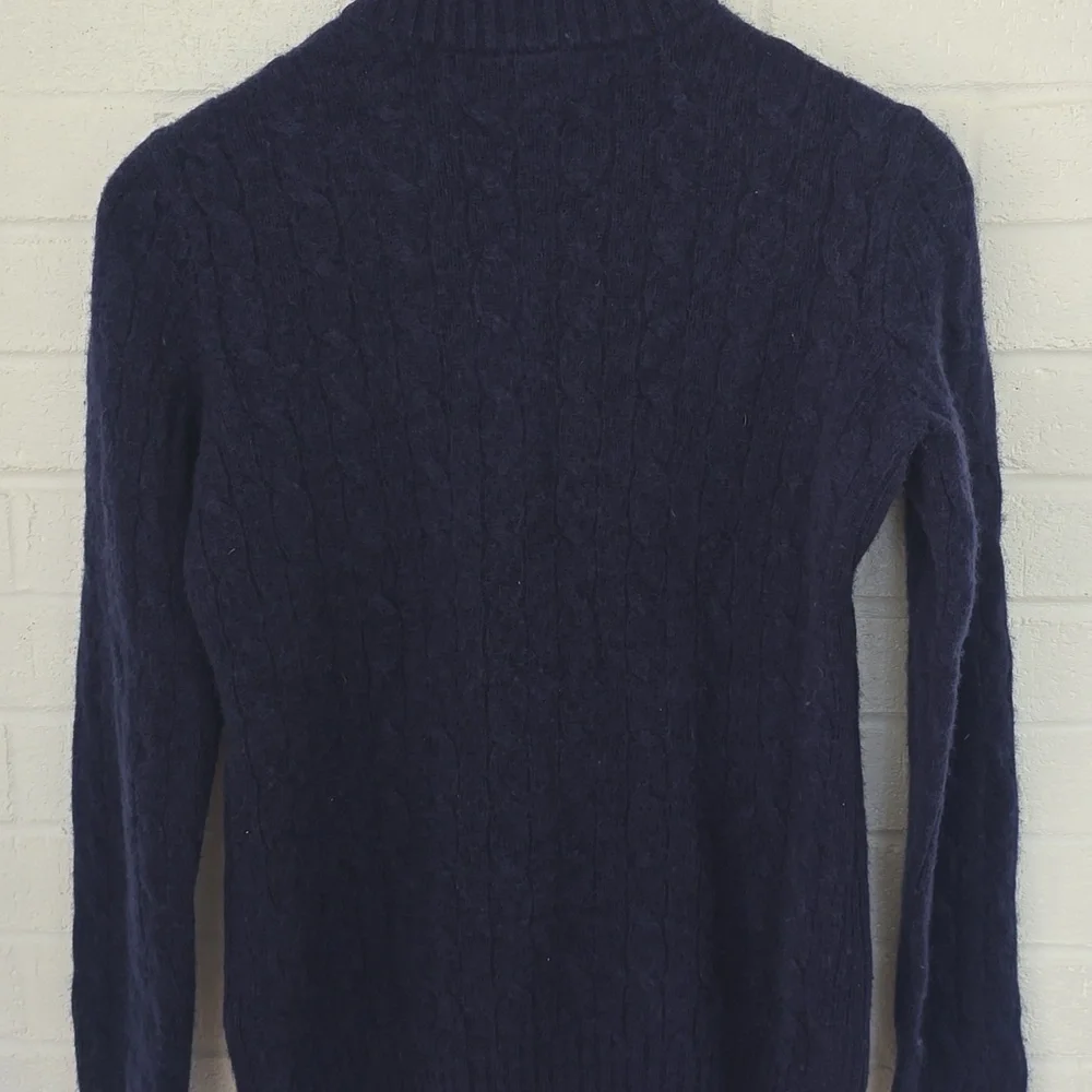 RALPH LAUREN B Label Knitted Cashmere Sweater Navy Blue Size M - Picture 8 of 13